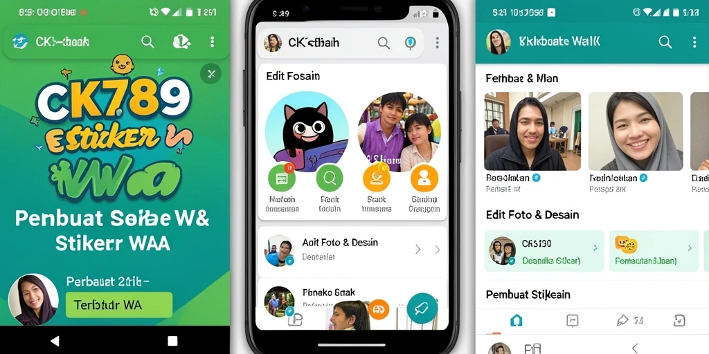 Interface CK789 menampilkan fungsi pembuatan stiker WA yang intuitif.