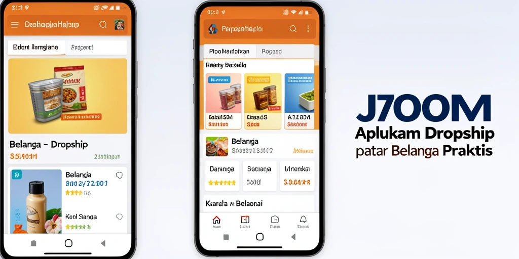 Tampilan antarmuka utama J200M yang ramah pengguna untuk Dropship