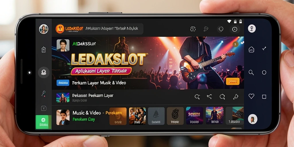 Tampilan antarmuka aplikasi LEDAKSLOT yang modern dan fungsional.