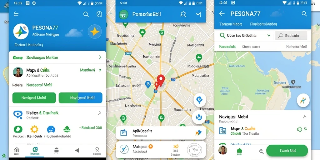 Antarmuka PESONA77 menampilkan peta navigasi yang jelas dan informatif.