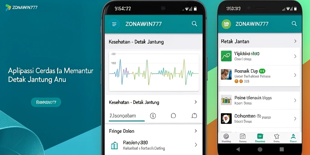 Tampilan antarmuka ZONAWIN777 untuk pemantauan detak jantung yang intuitif.